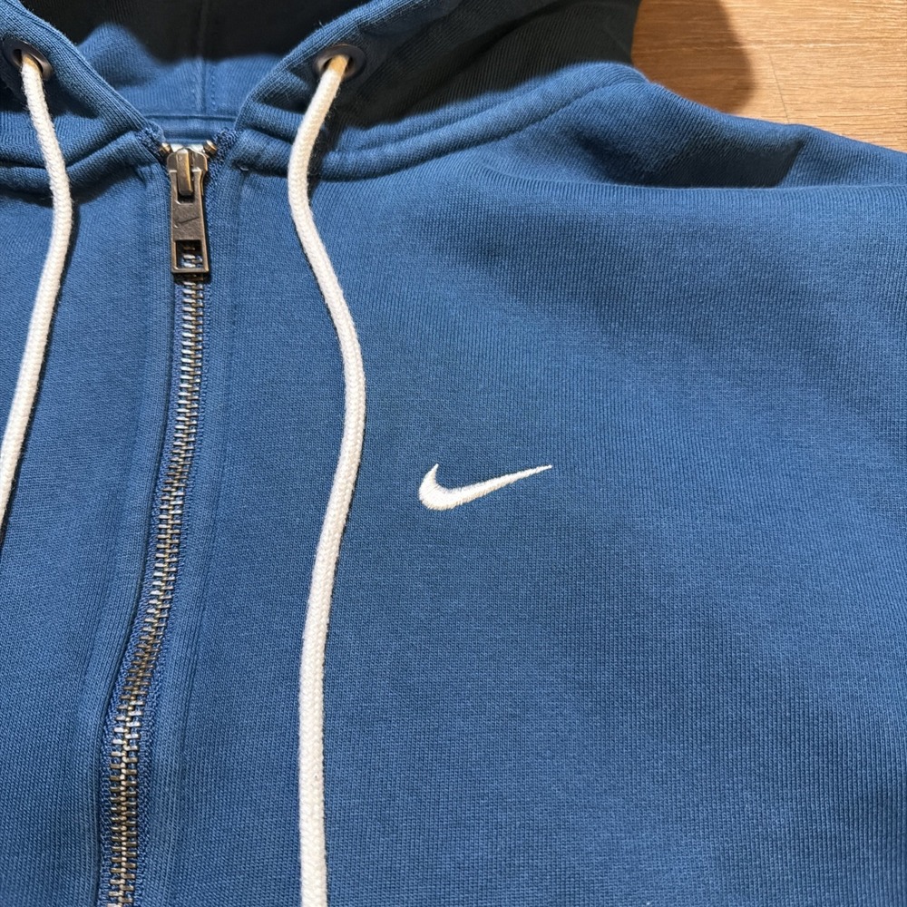 Nike Lab Men's SMALL Solo Swoosh‎ Full-Zip Heavy Hoodie Valerian Blue DR0403-460 - Picture 7 of 15